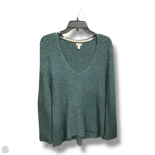 Top Long Sleeve By Hinge In Green, Size: M