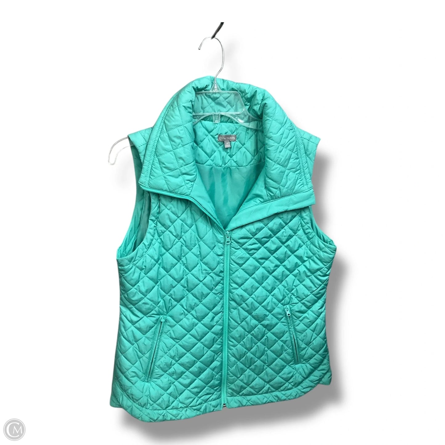 Vest Puffer & Quilted By Talbots In Aqua, Size: M