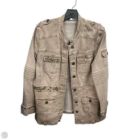 Jacket Denim By Diane Gilman In Brown, Size: Xl