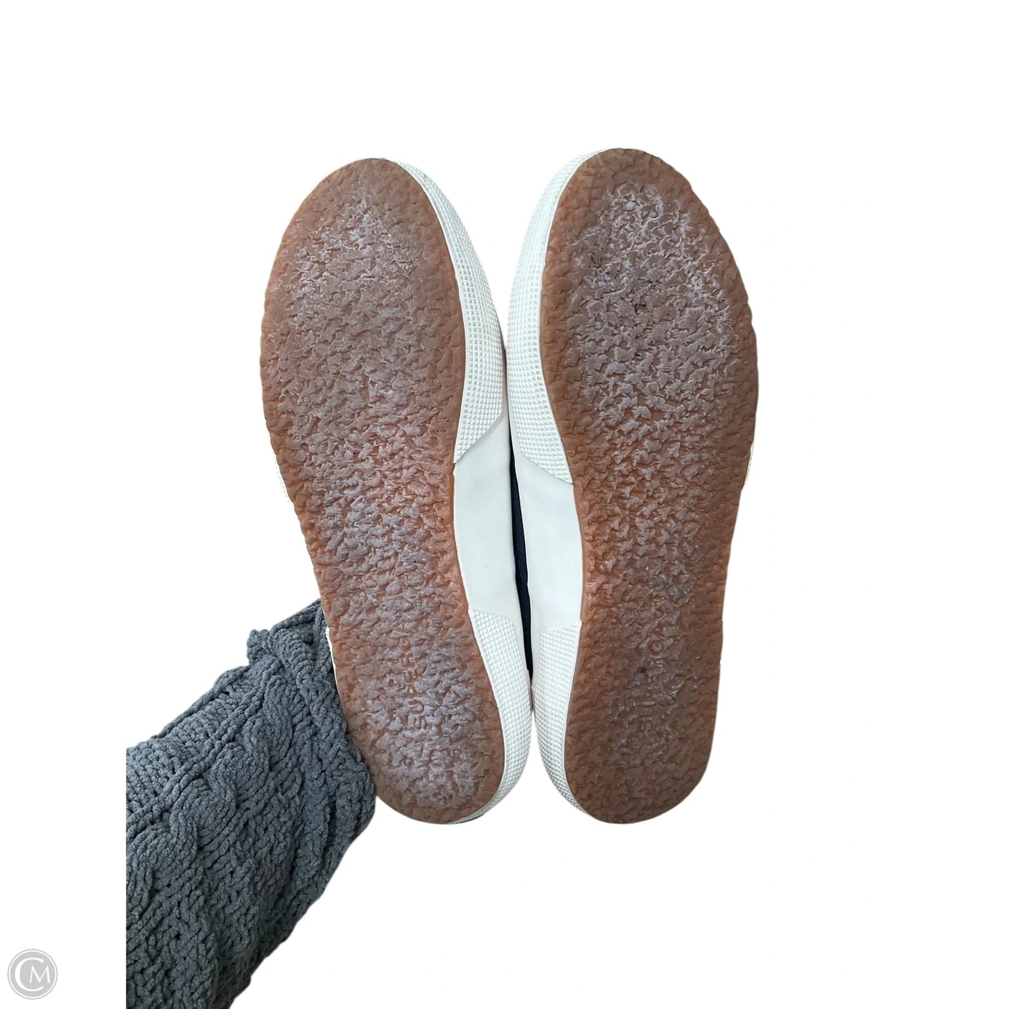 Shoes Flats By Superga In Blue & White, Size: 8.5