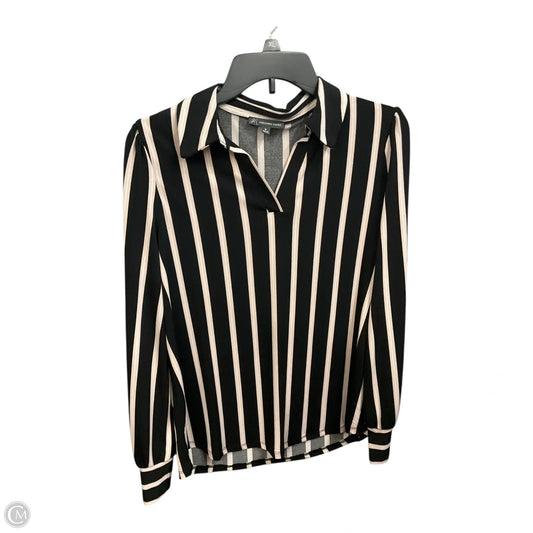 Top Long Sleeve By Adrianna Papell In Striped Pattern, Size: M