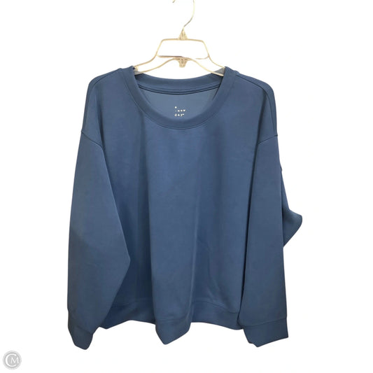 Top Long Sleeve Basic By A New Day In Blue, Size: Xxl