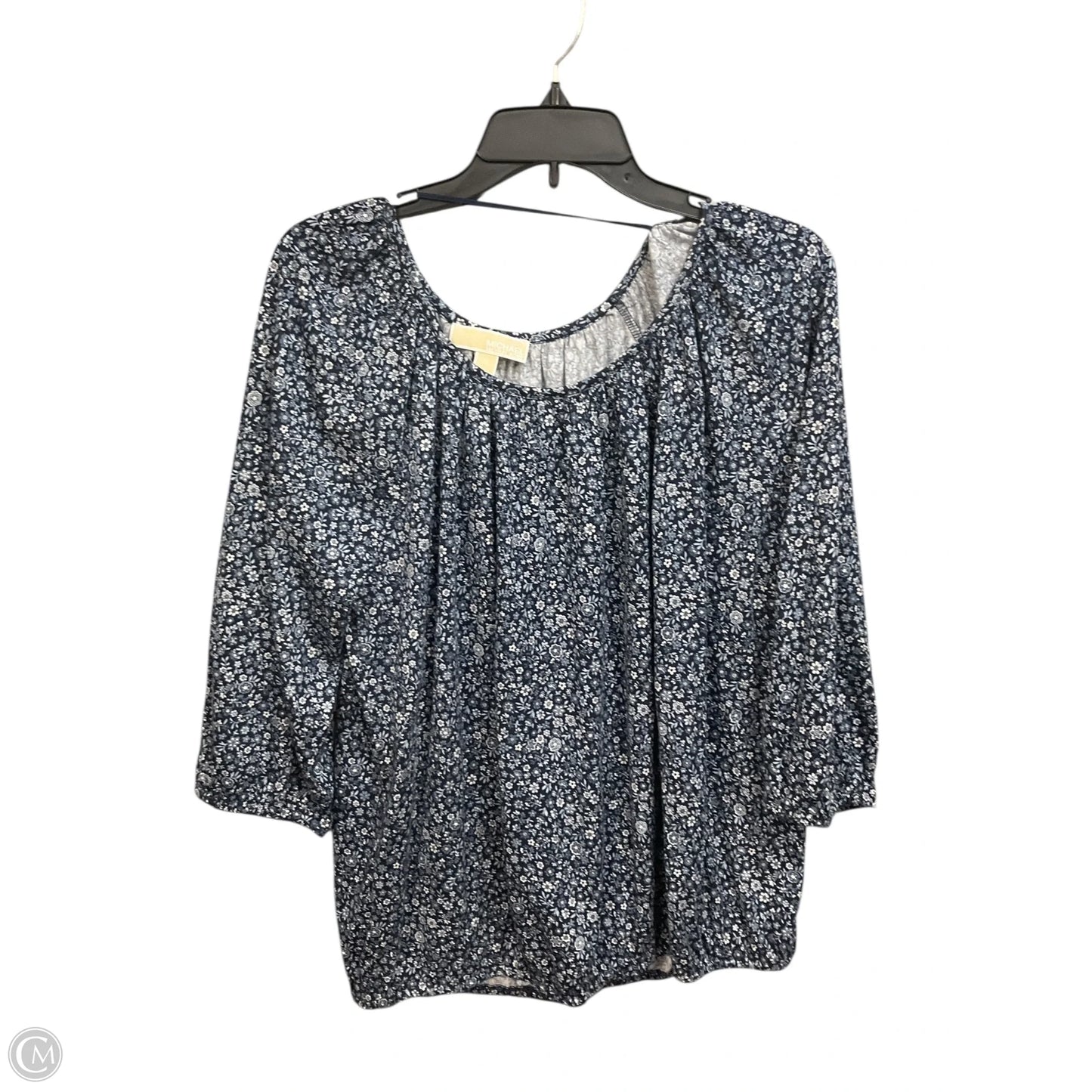 Top Long Sleeve By Michael By Michael Kors In Blue, Size: 1x