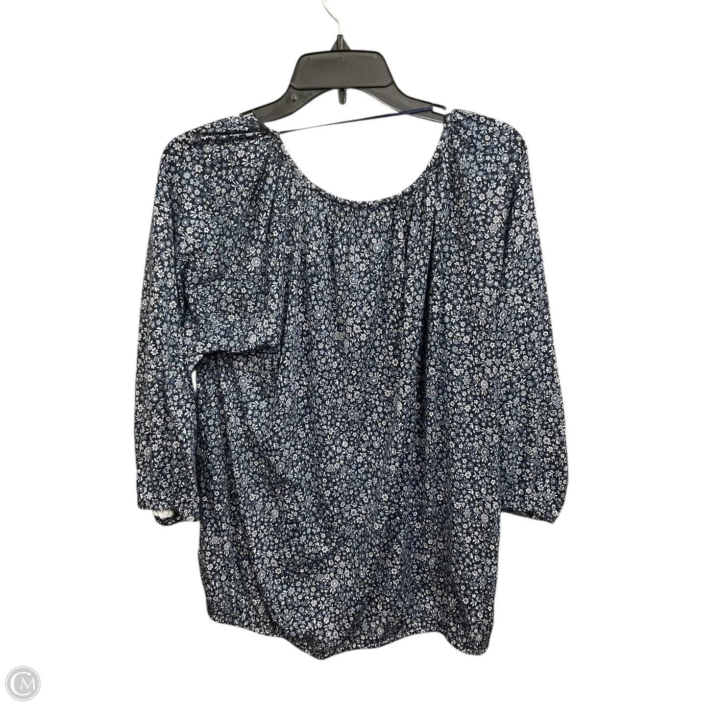 Top Long Sleeve By Michael By Michael Kors In Blue, Size: 1x