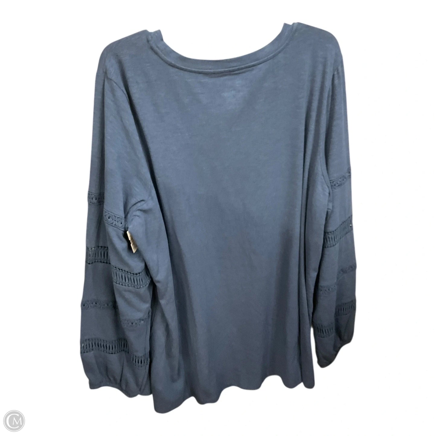 Blouse Long Sleeve By Clothes Mentor In Blue, Size: 2x