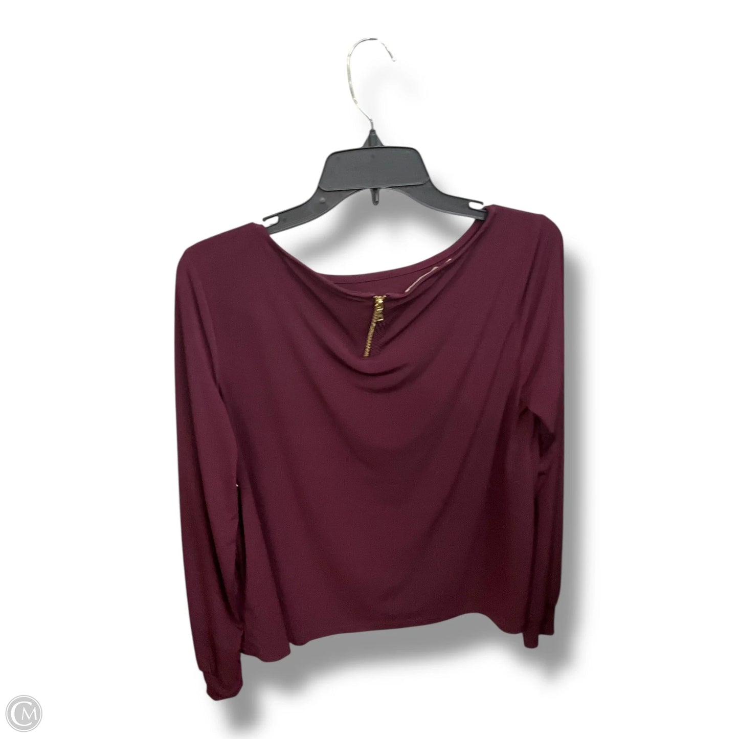 Top Long Sleeve Basic By Michael By Michael Kors In Maroon, Size: S