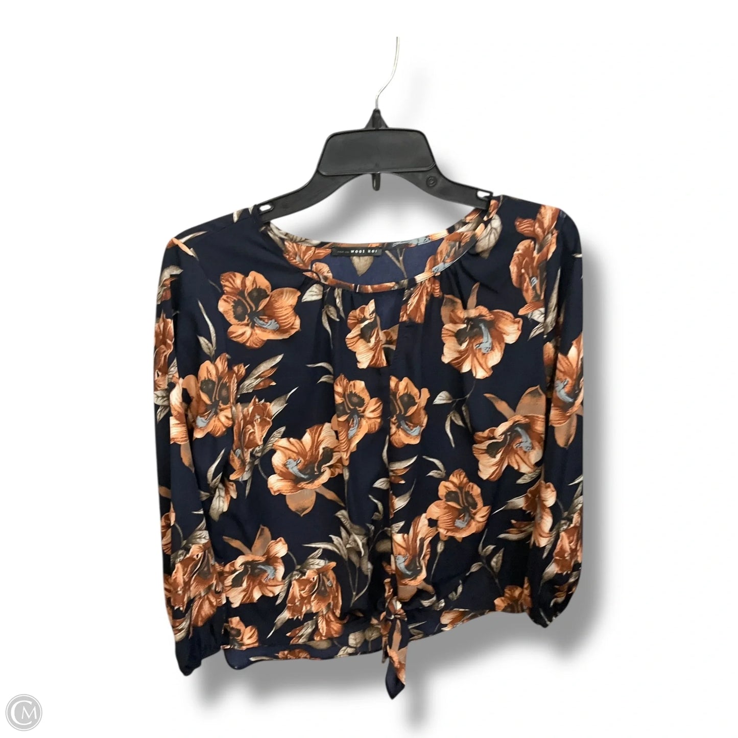 Blouse Long Sleeve By West Kei In Floral Print, Size: S
