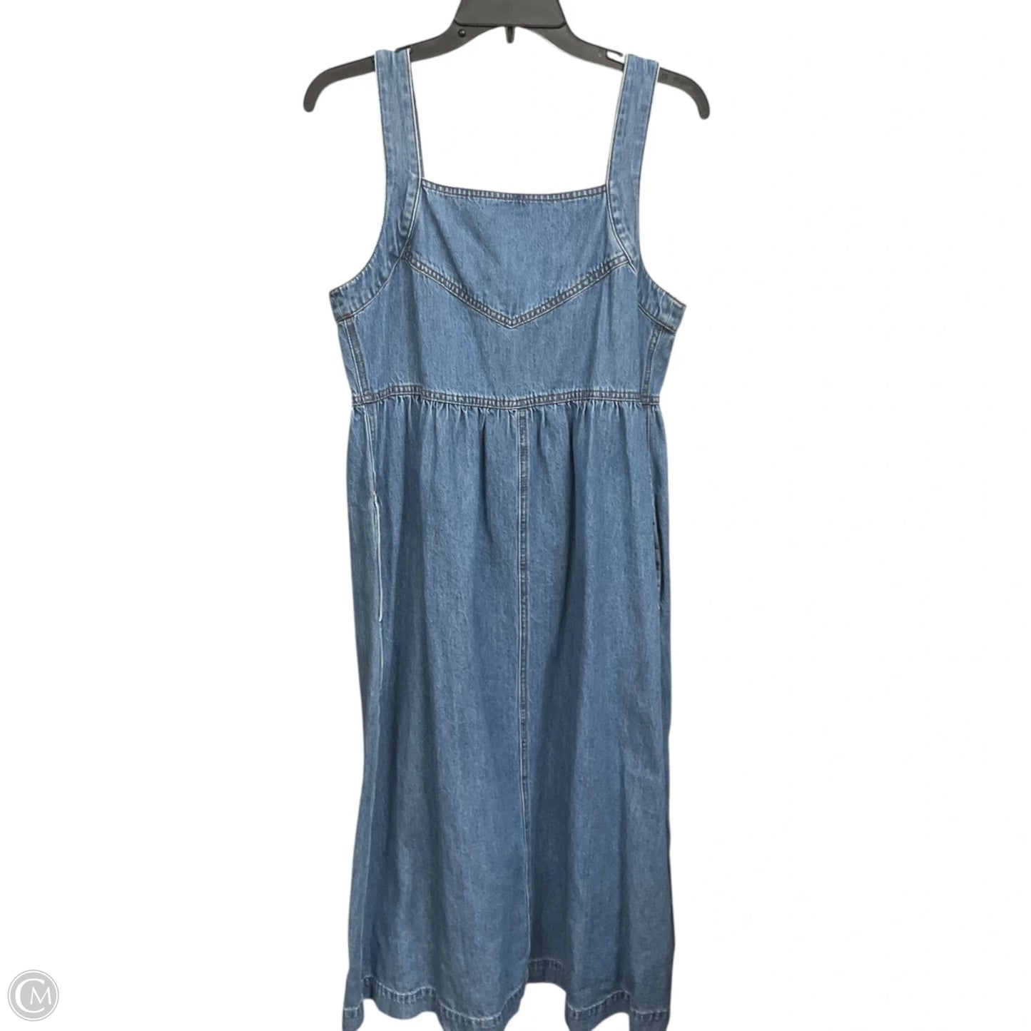 Dress Casual Midi By Madewell In Blue Denim, Size: S