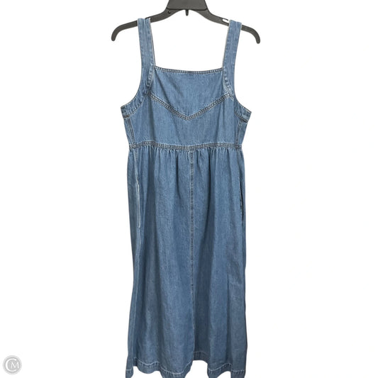Dress Casual Midi By Madewell In Blue Denim, Size: S