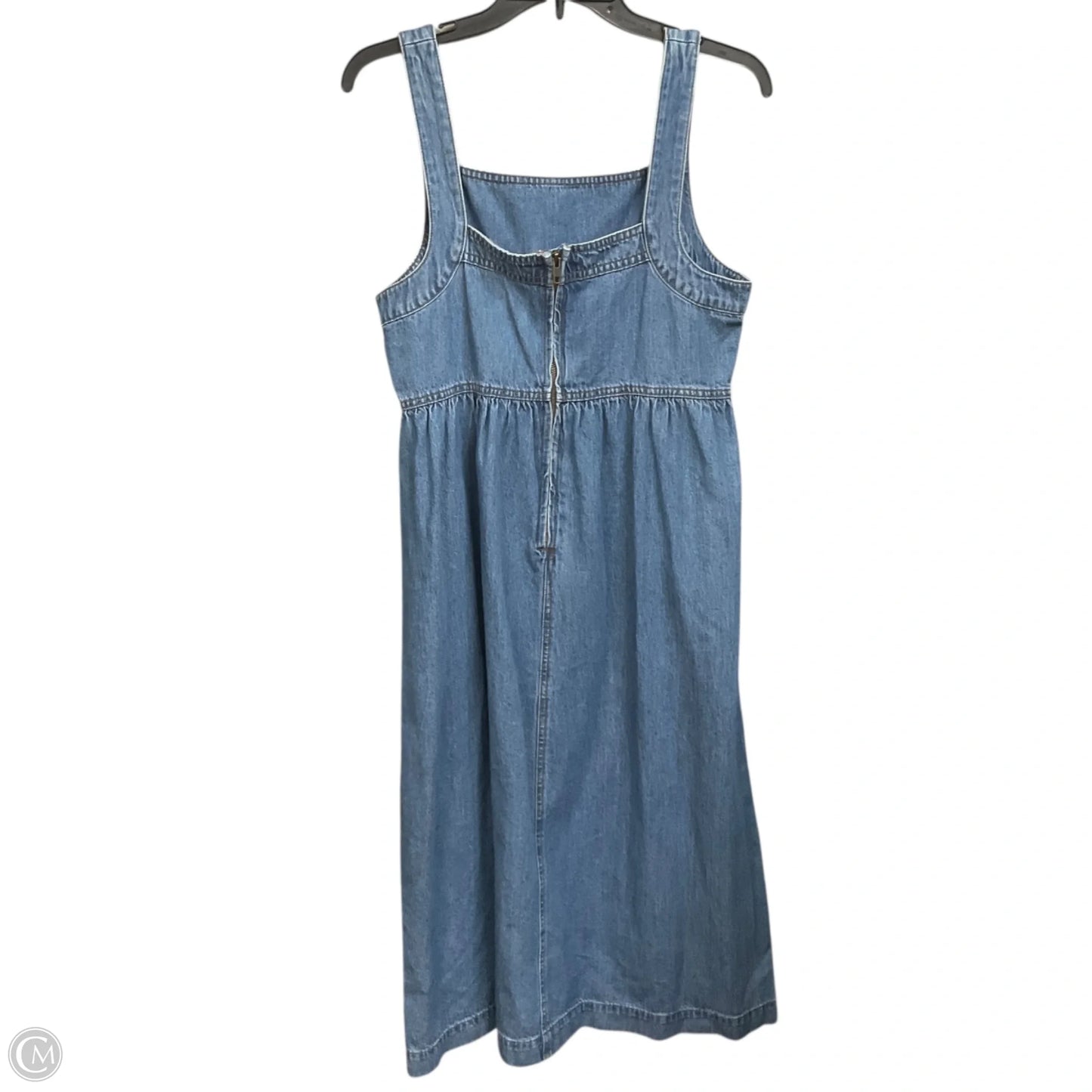 Dress Casual Midi By Madewell In Blue Denim, Size: S