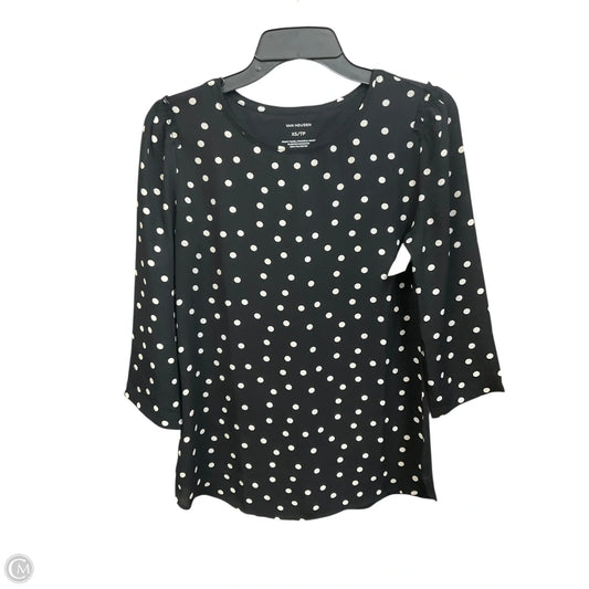 Top Long Sleeve By Van Heusen In Polkadot Pattern, Size: Xs