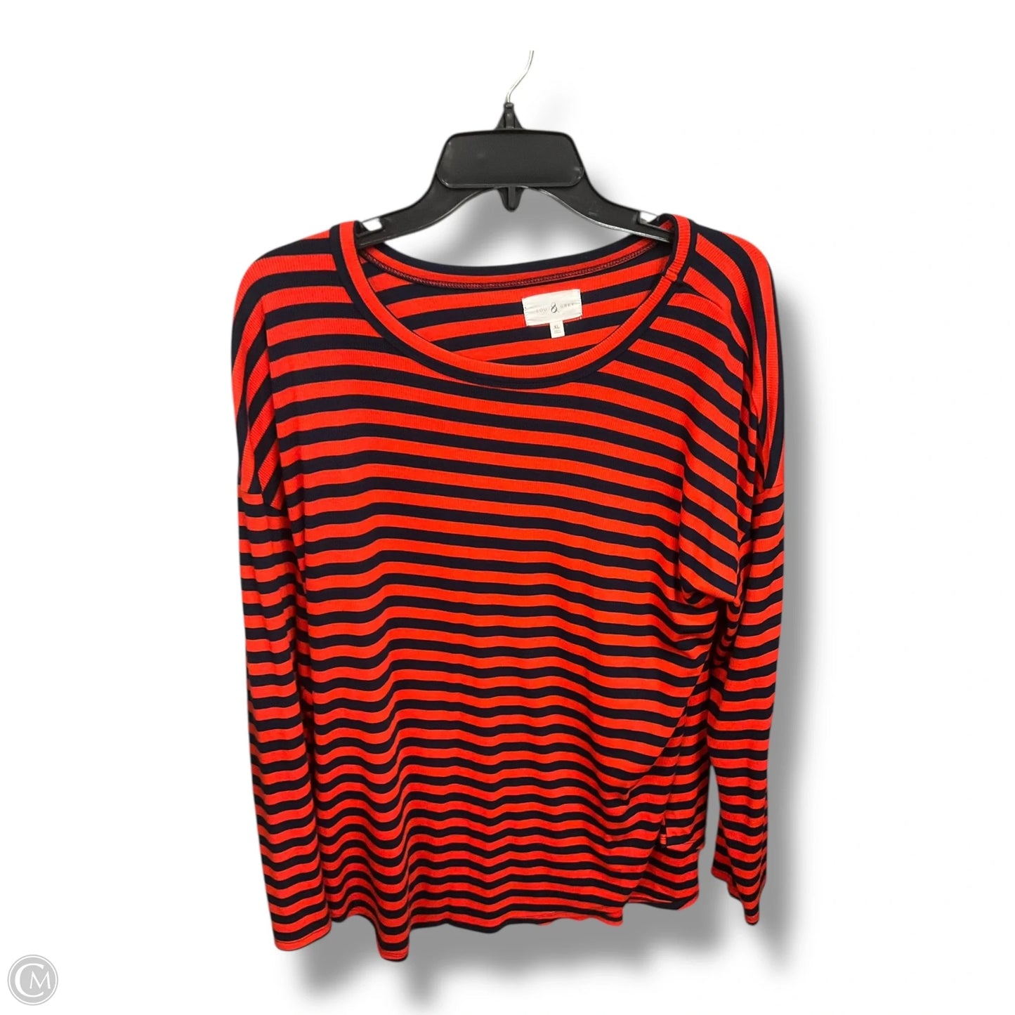 Top Long Sleeve By Lou And Grey In Striped Pattern, Size: Xl