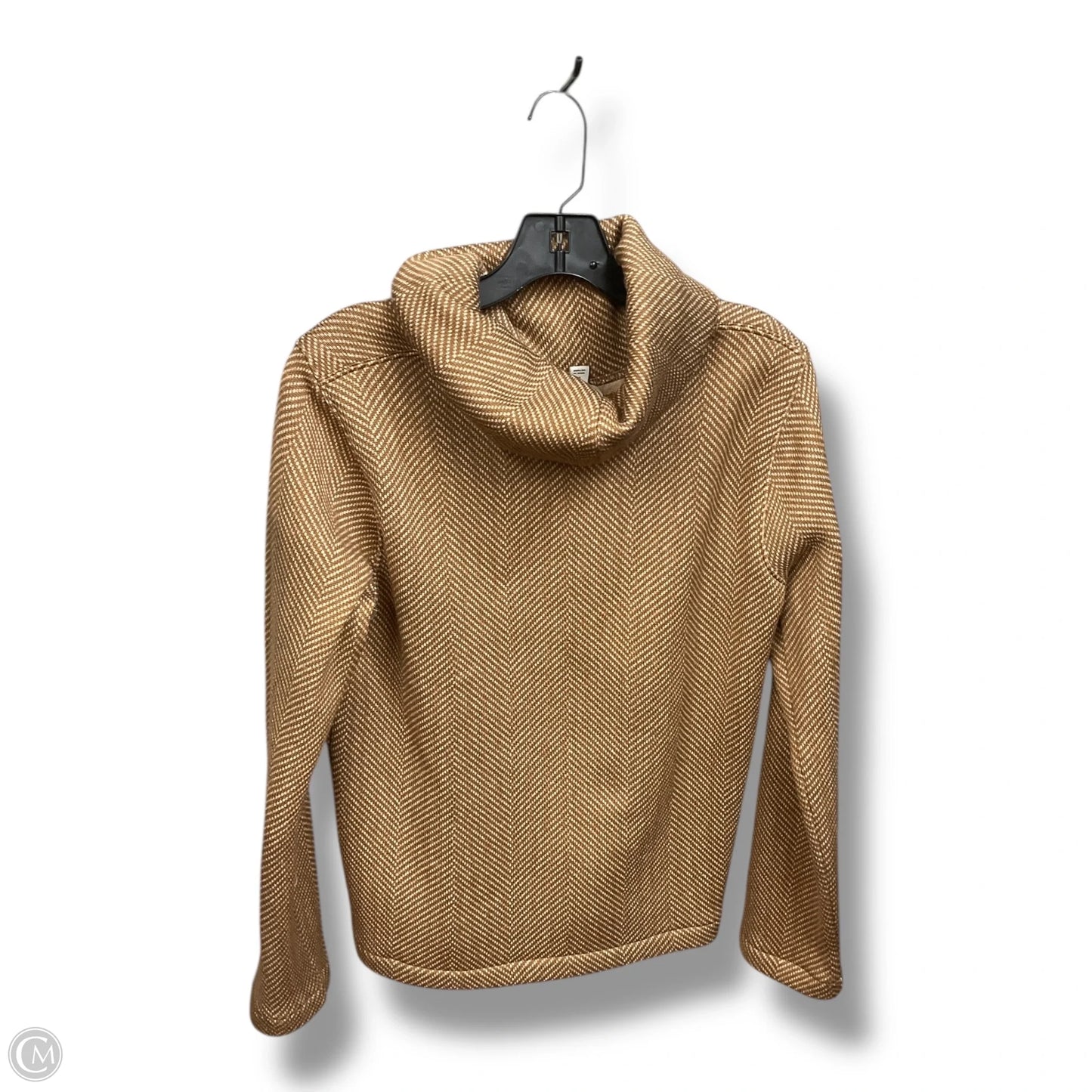 Top Long Sleeve By J. Crew In Tan & White, Size: M