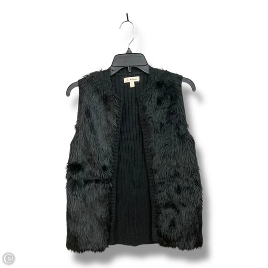 Vest Faux Fur & Sherpa By Clothes Mentor In Black, Size: S
