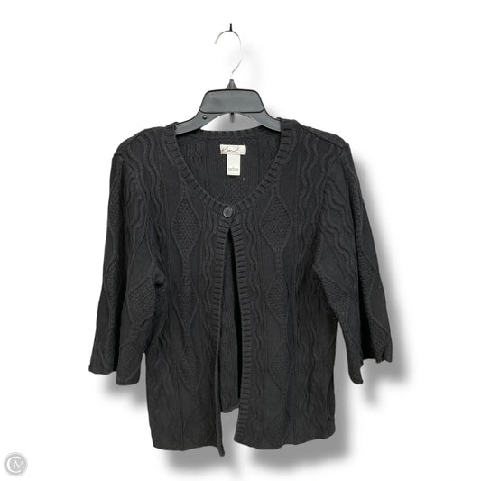 Cardigan By Kim Rogers In Black, Size: L