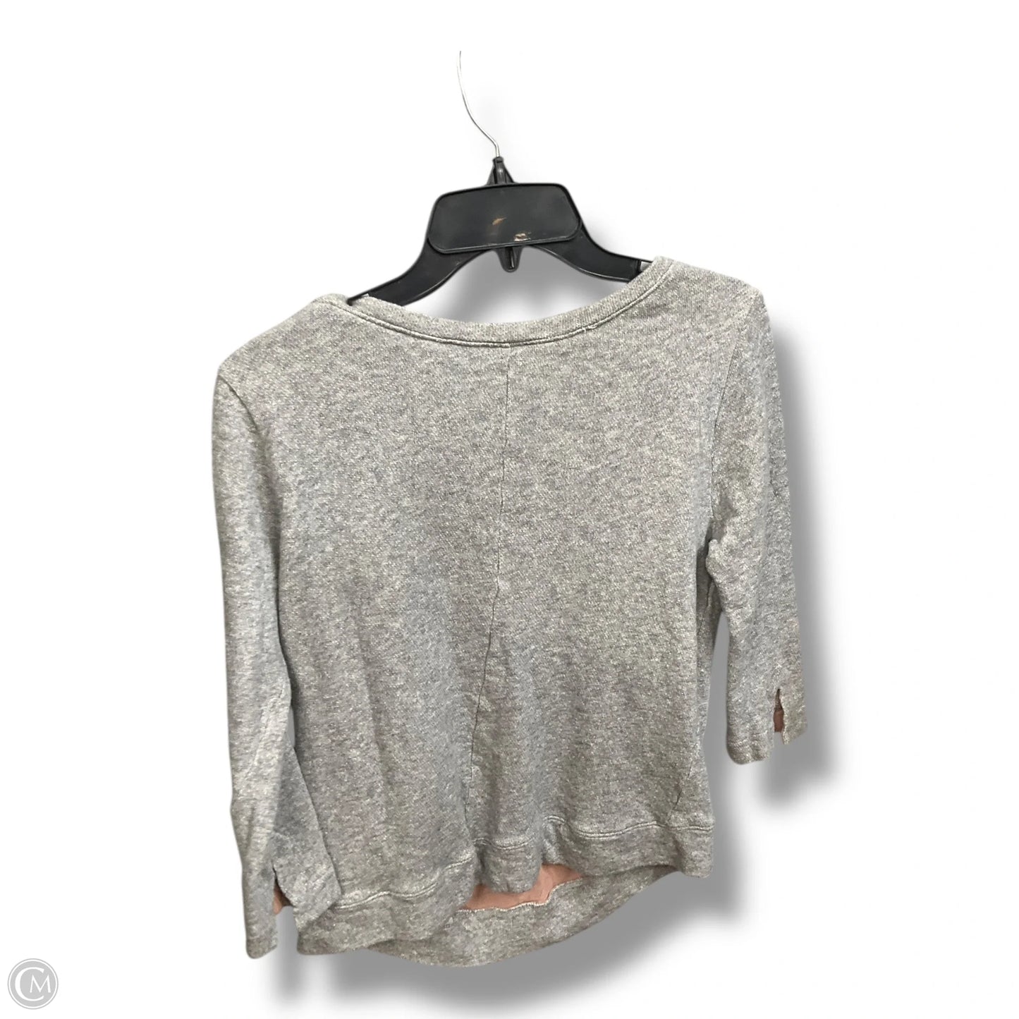 Top Long Sleeve Basic By Chloe K In Grey & Pink, Size: L
