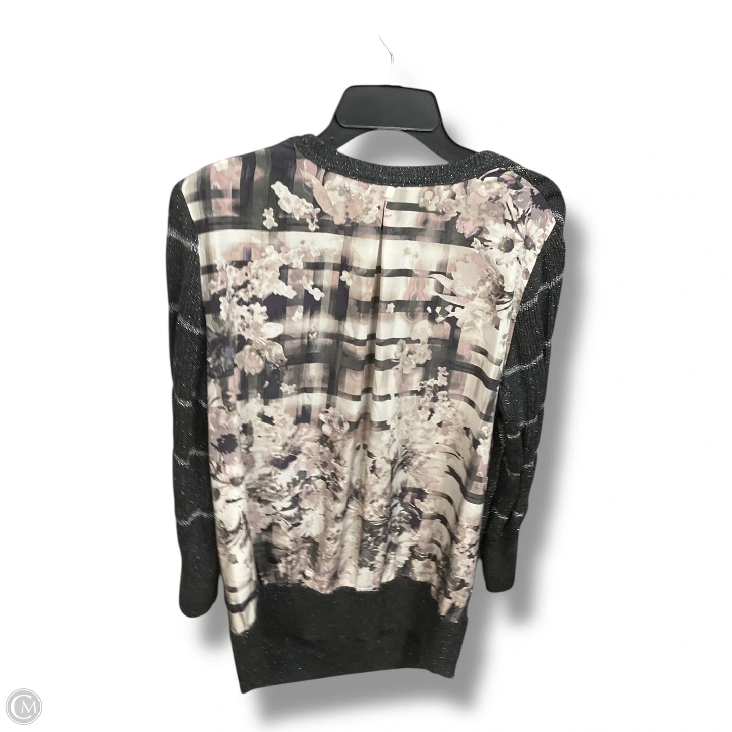 Top 3/4 Sleeve By Simply Vera In Grey, Size: L