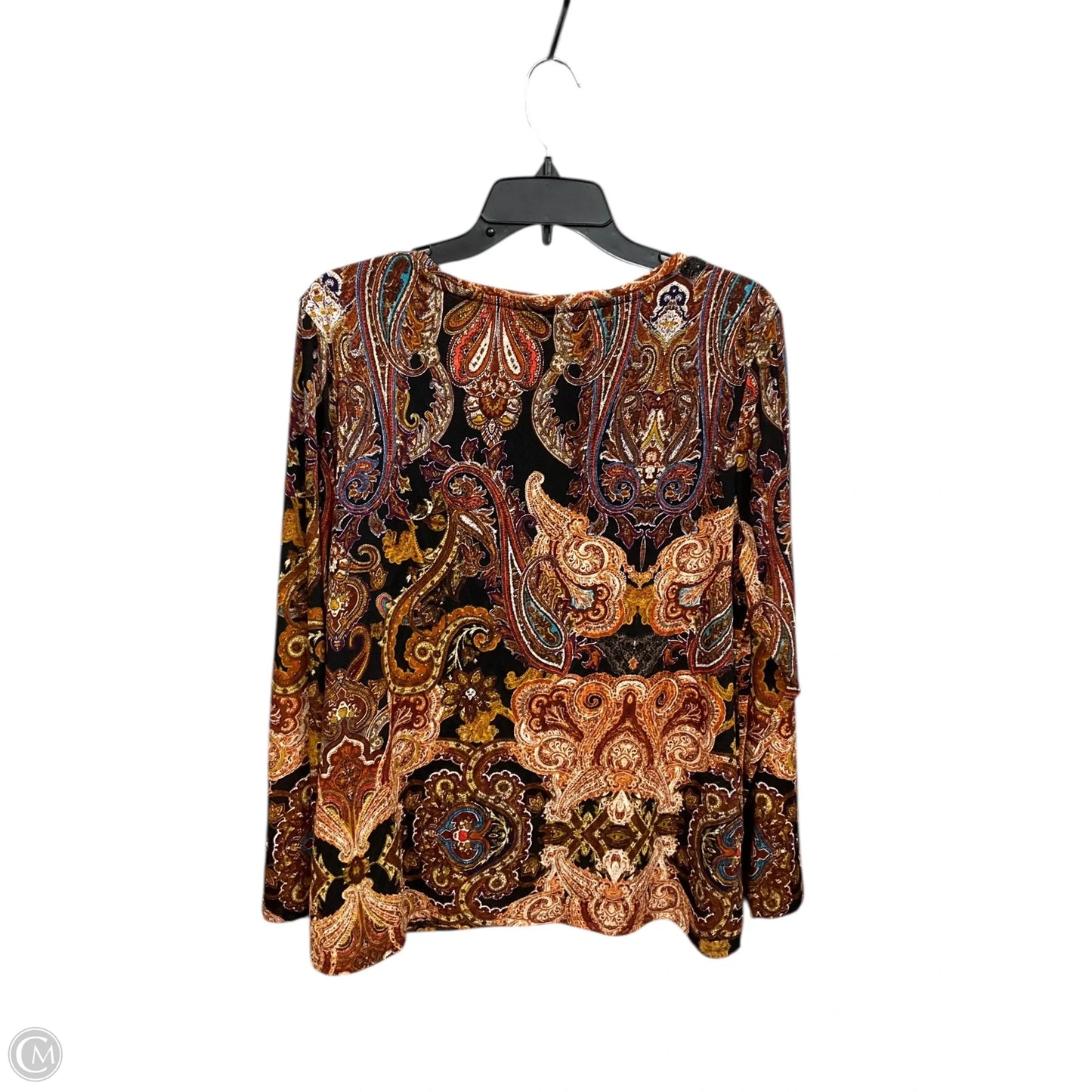 Top Long Sleeve By Chicos In Paisley Print, Size: L