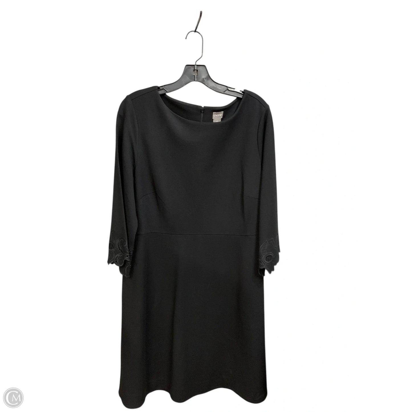 Dress Casual Midi By Chicos In Black, Size: Xl