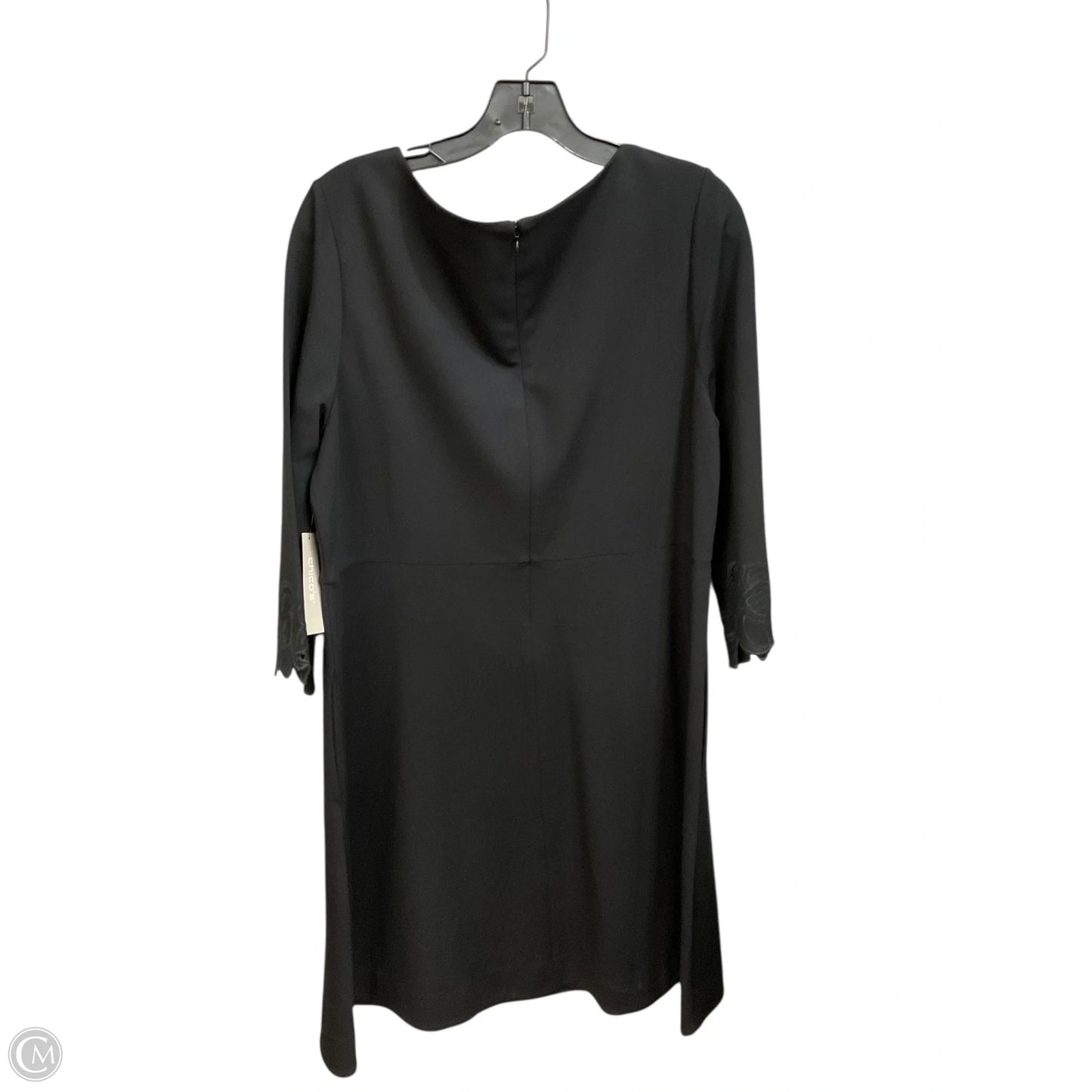 Dress Casual Midi By Chicos In Black, Size: Xl