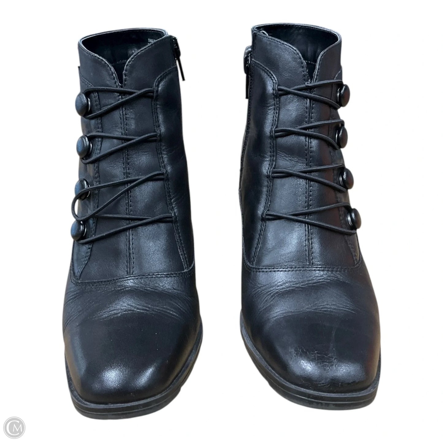 Boots Ankle Heels By Covington In Black, Size: 7