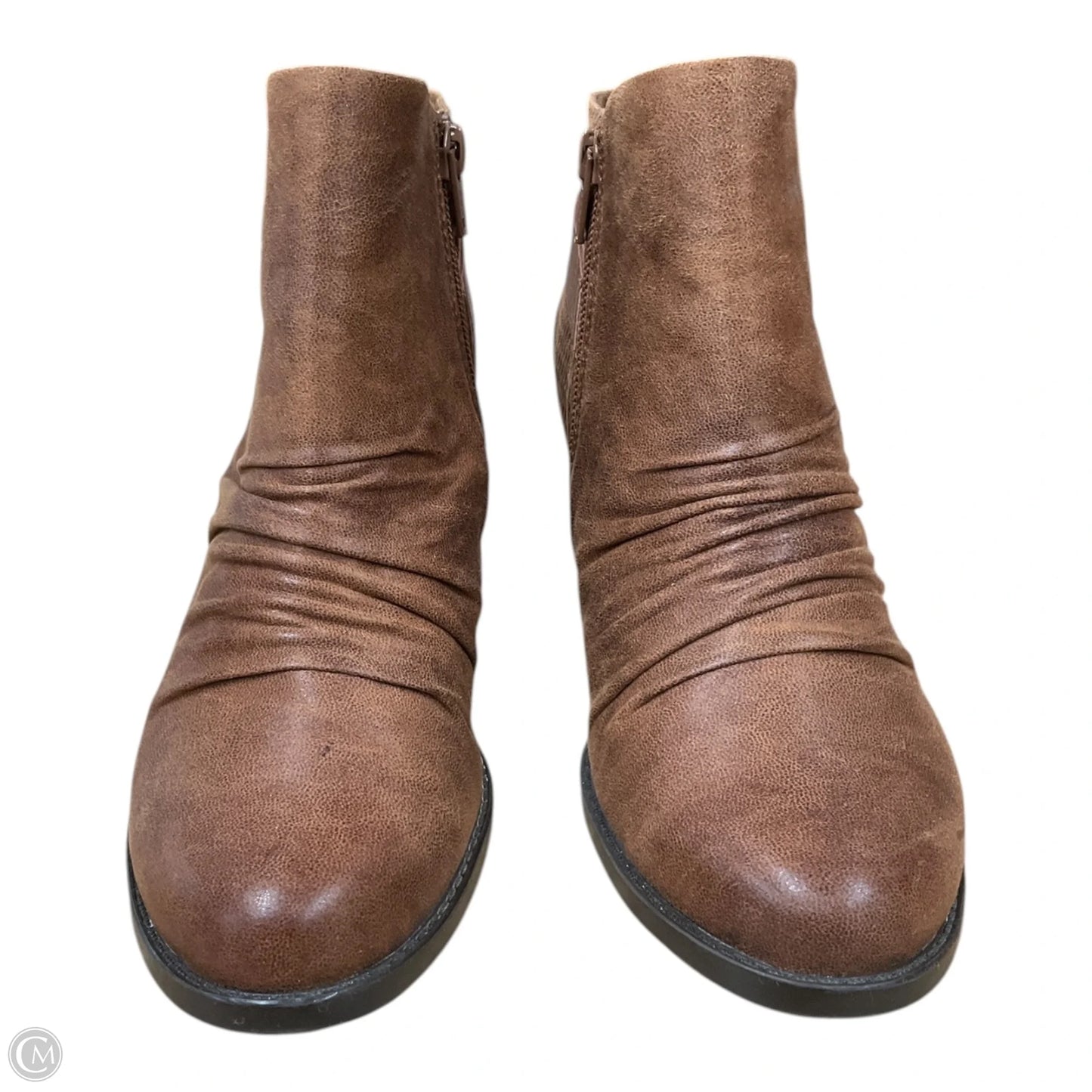 Boots Ankle Heels By Bare Traps In Brown, Size: 7.5