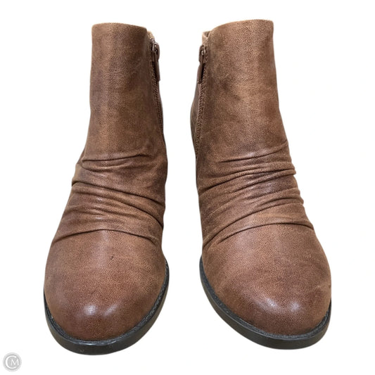 Boots Ankle Heels By Bare Traps In Brown, Size: 7.5