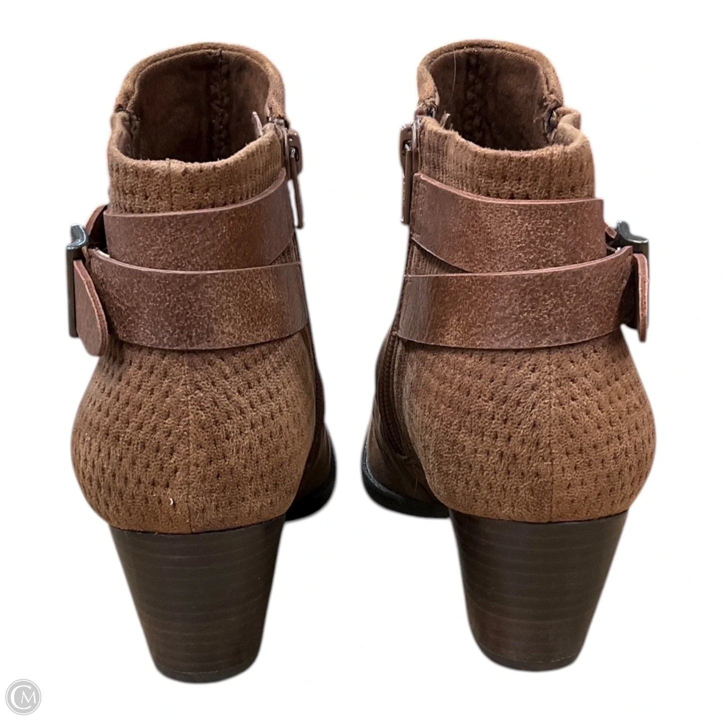 Boots Ankle Heels By Bare Traps In Brown, Size: 7.5