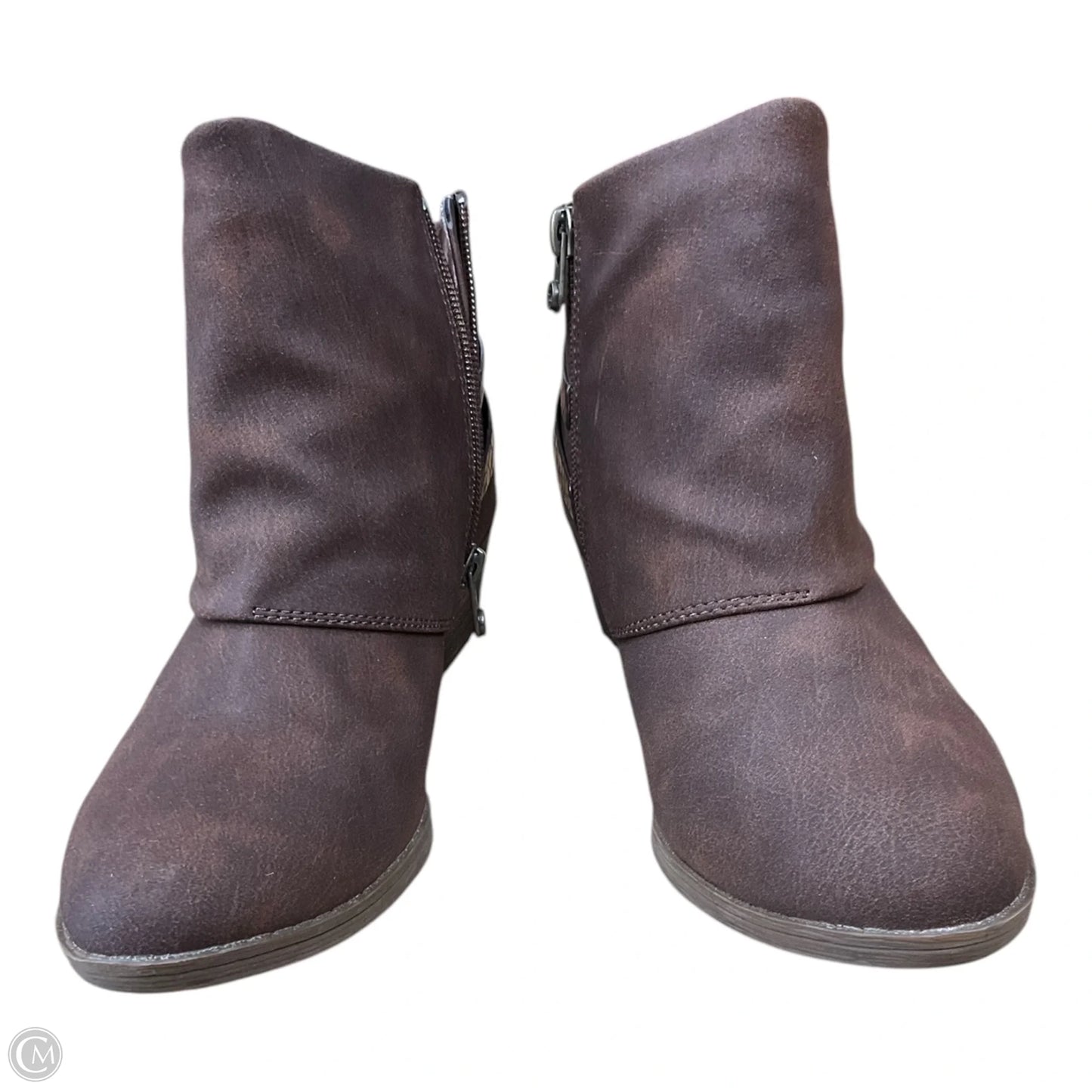 Boots Ankle Heels By Blowfish In Brown, Size: 7.5