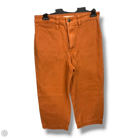 Jeans Wide Leg By Madewell In Orange Denim, Size: 4