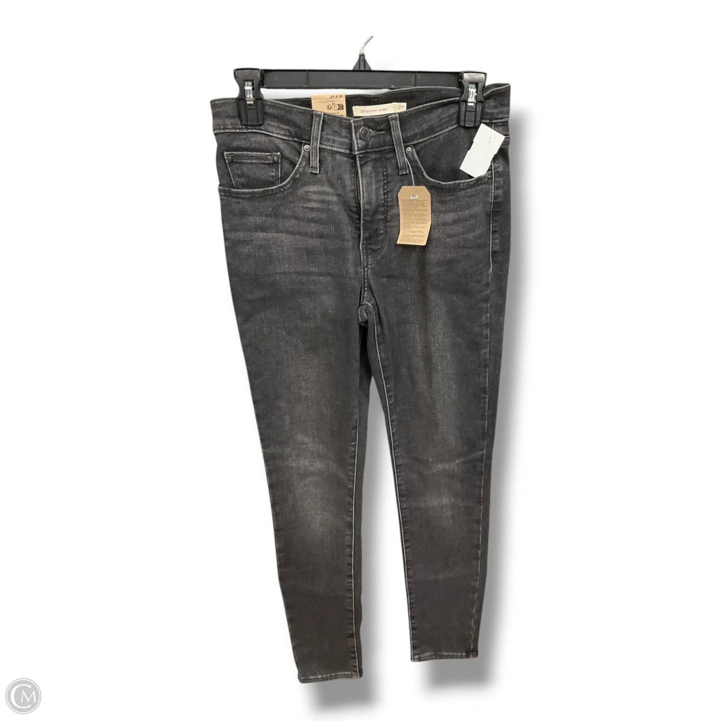 Jeans Skinny By Levis In Black Denim, Size: 4
