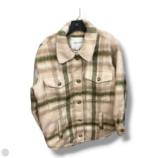 Jacket Faux Fur & Sherpa By Clothes Mentor In Cream, Size: M