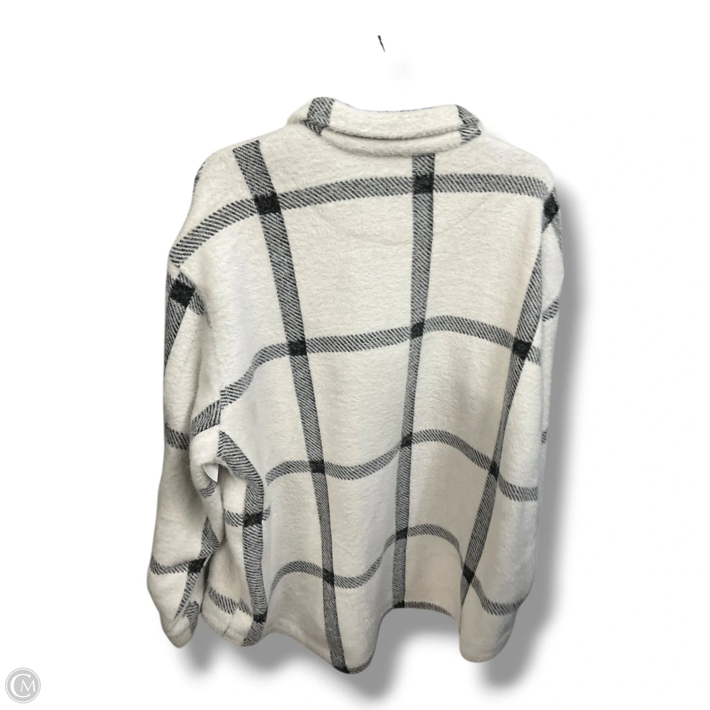 Jacket Shirt By Natural Reflections In Black & White, Size: 1x