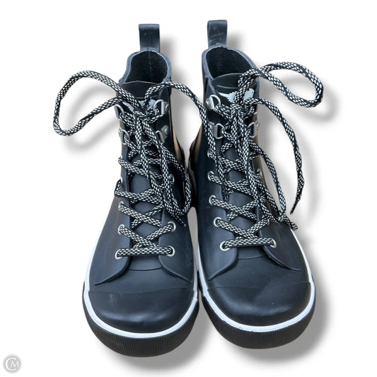 Boots Rain By Rocket Dogs In Black & White, Size: 6