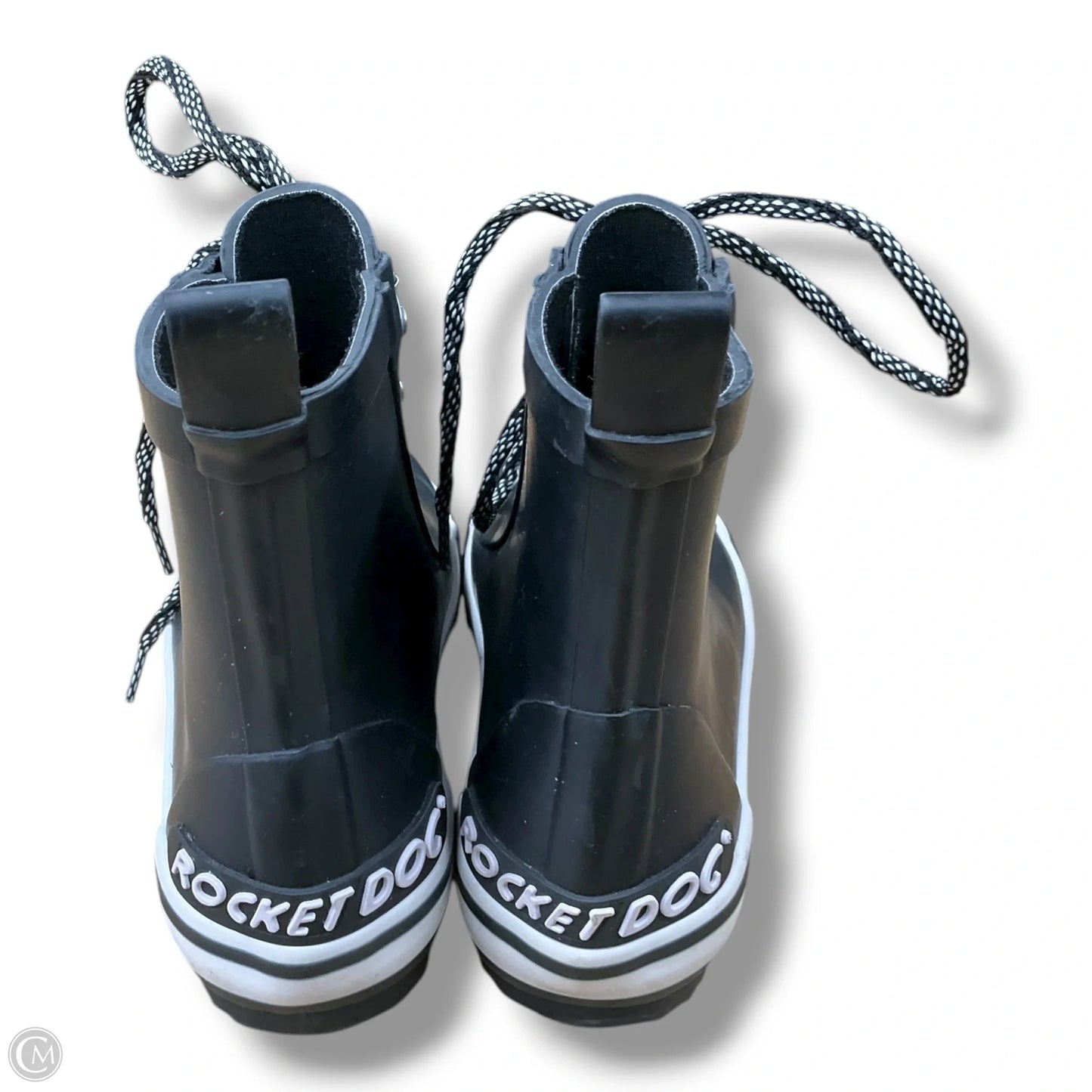 Boots Rain By Rocket Dogs In Black & White, Size: 6