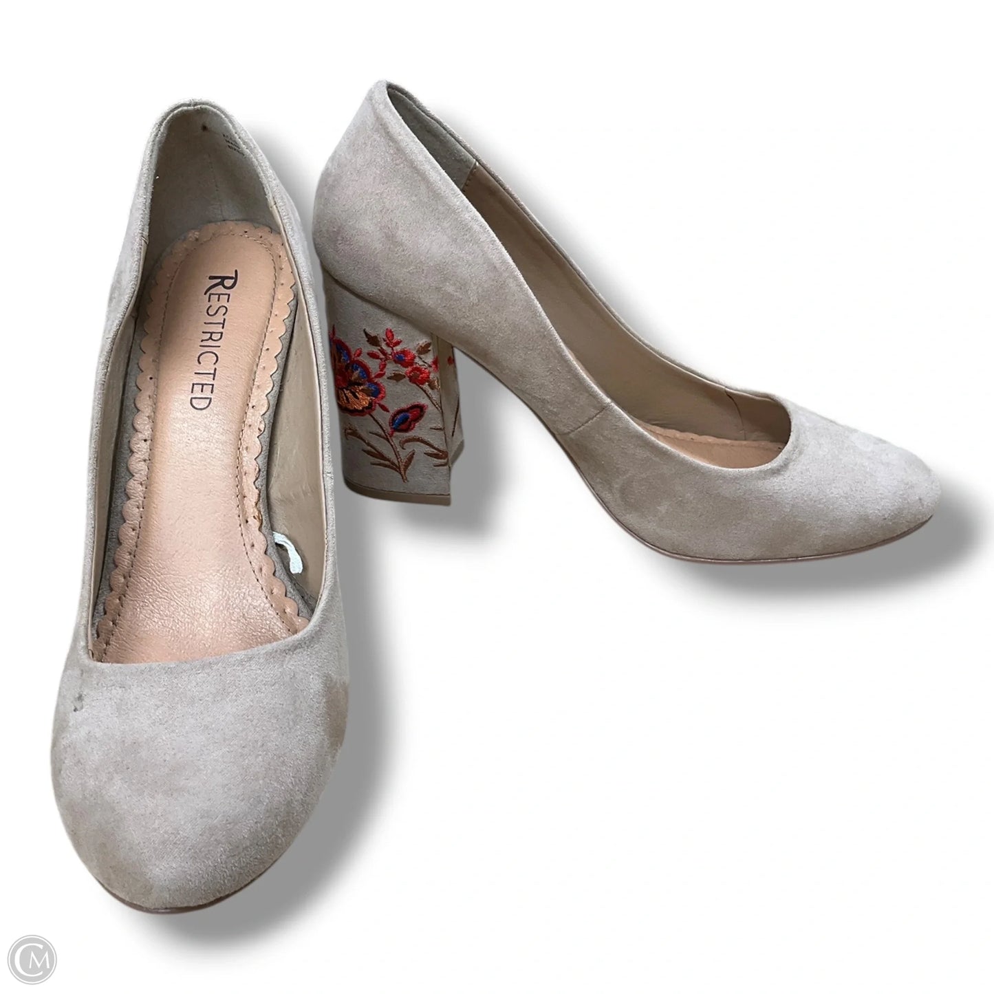 Shoes Heels Block By Restricted In Beige, Size: 8.5