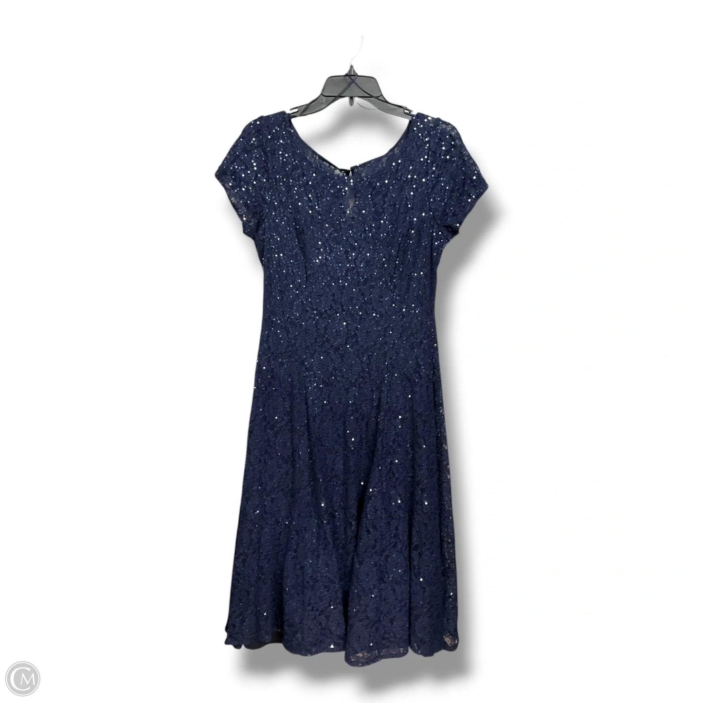 Dress Party Midi By Clothes Mentor In Navy, Size: L