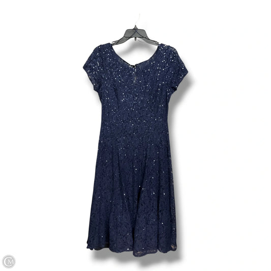 Dress Party Midi By Clothes Mentor In Navy, Size: L