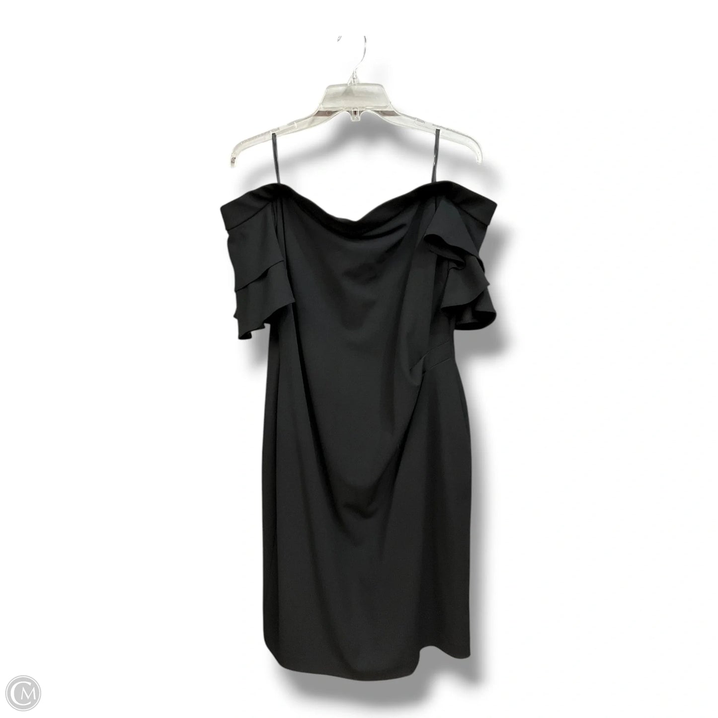 Dress Party Midi By Lauren By Ralph Lauren In Black, Size: Xl