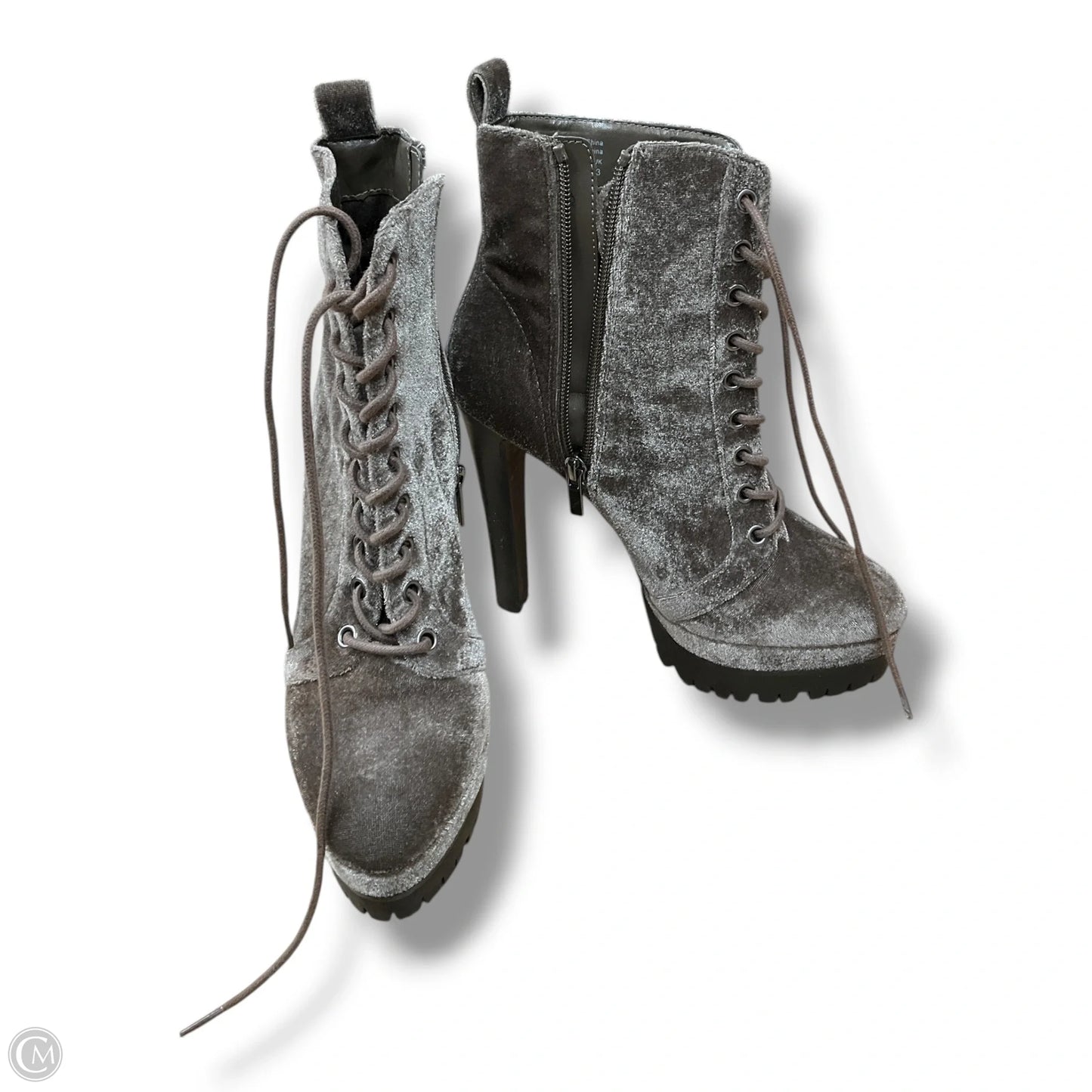 Boots Ankle Heels By Aldo In Taupe, Size: 6