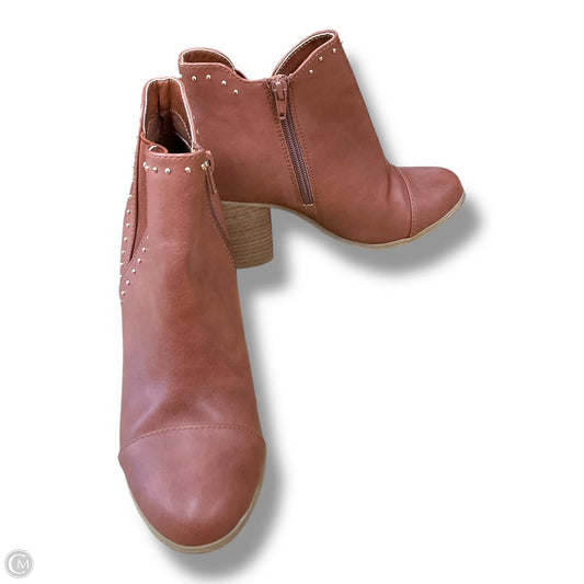 Boots Ankle Heels By Cmc In Tan, Size: 7