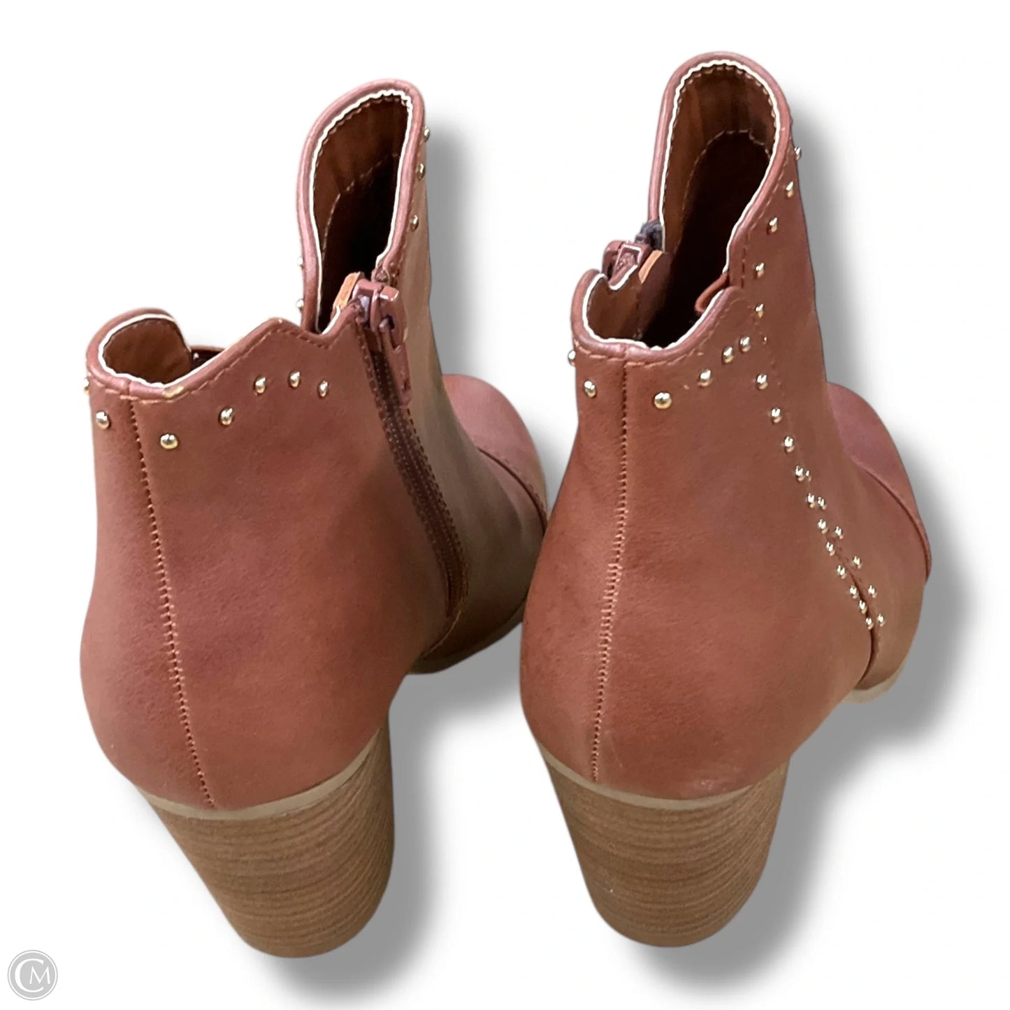 Boots Ankle Heels By Cmc In Tan, Size: 7