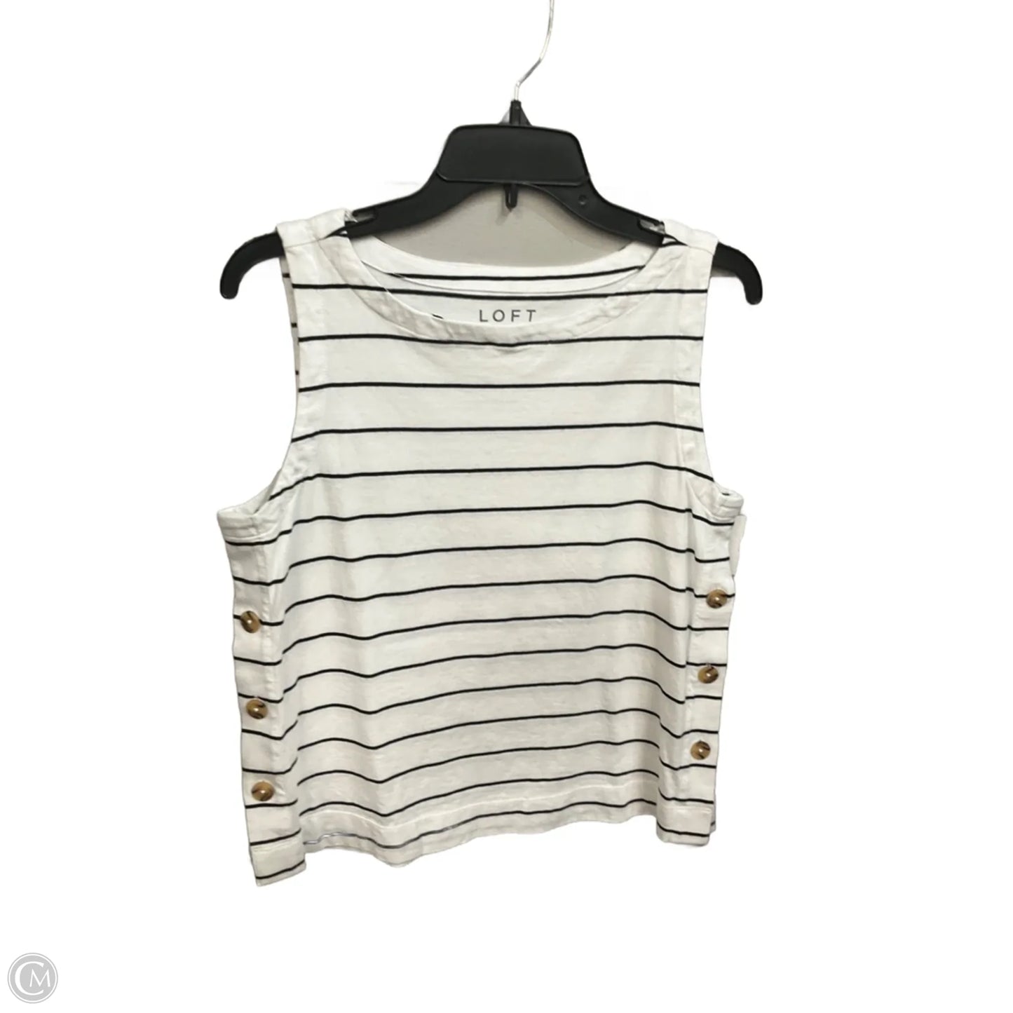 Top Sleeveless Basic By Loft In Striped Pattern, Size: S