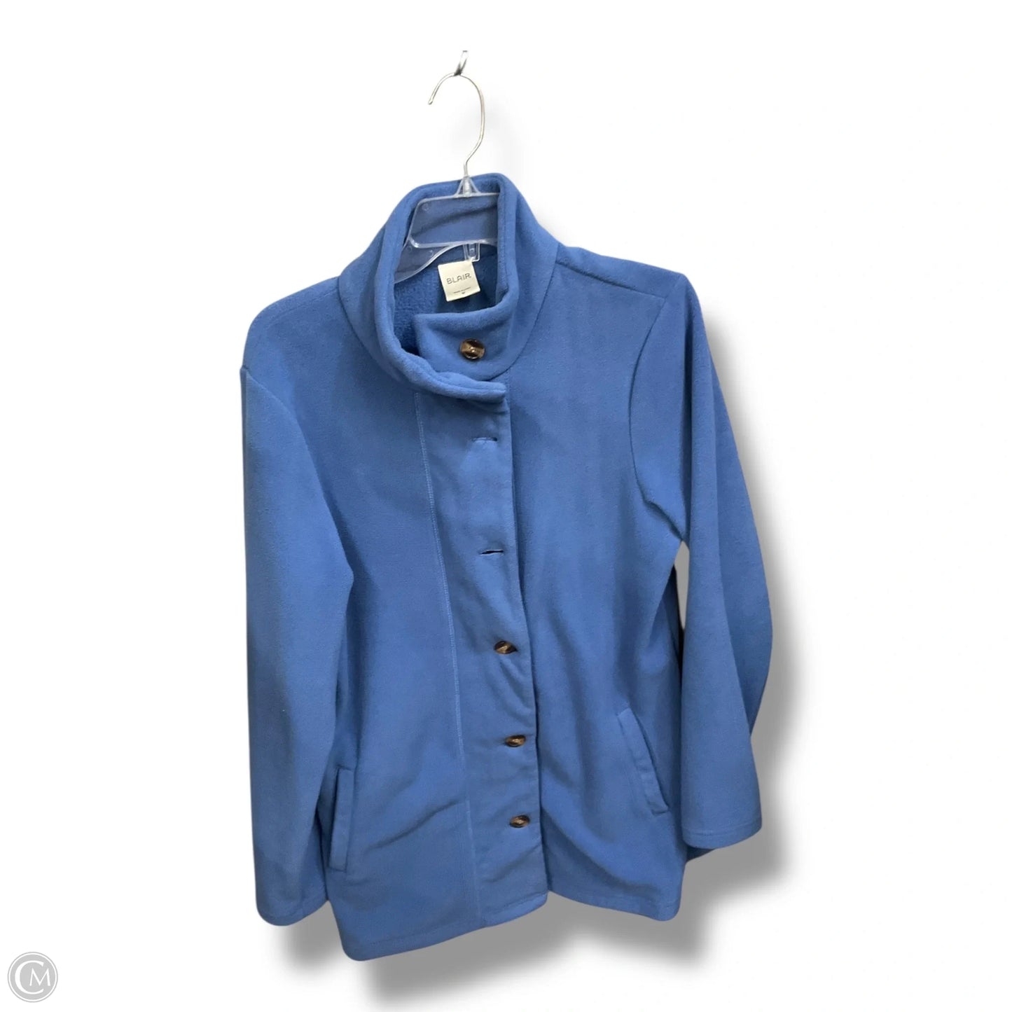 Jacket Fleece By Blair In Blue, Size: M