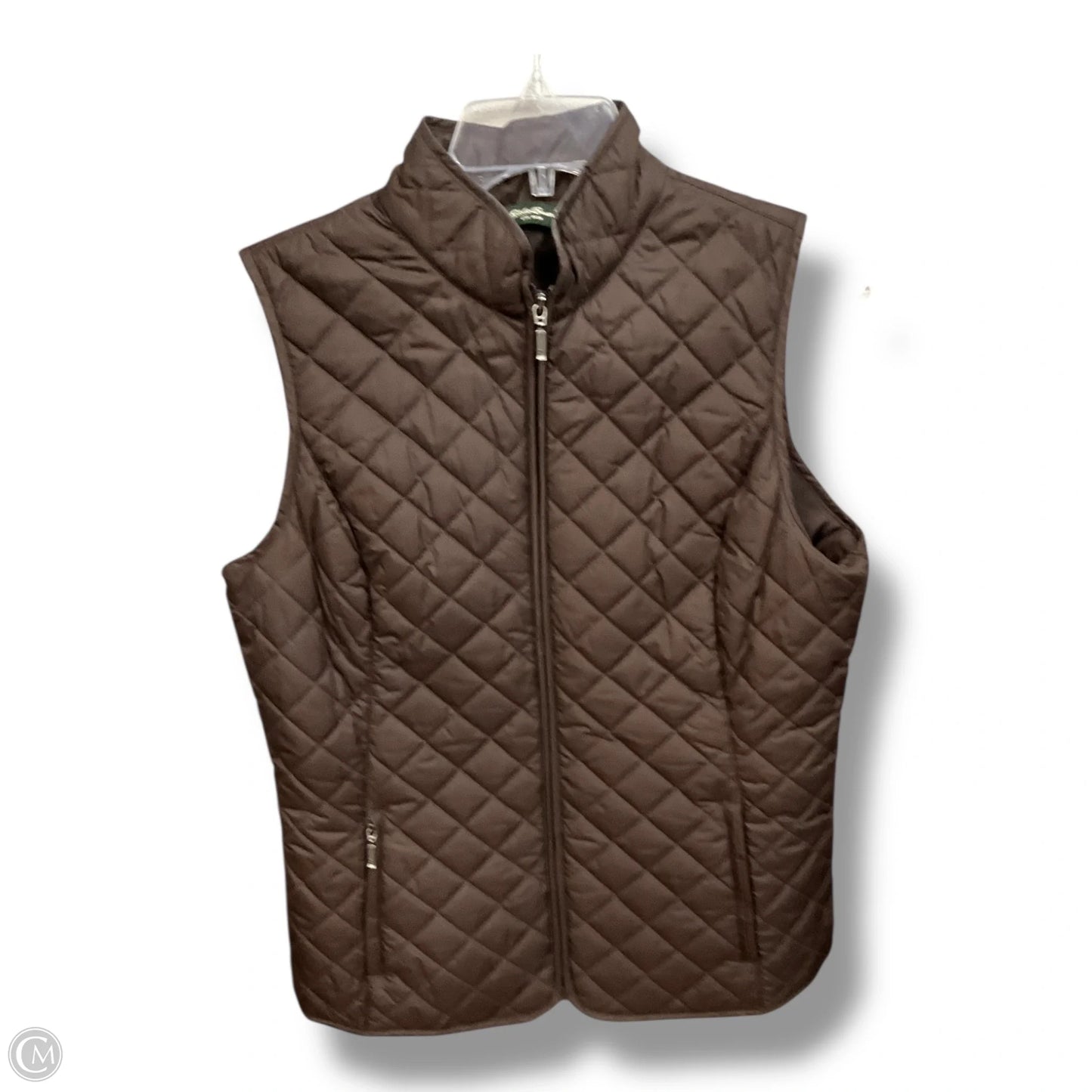Vest Puffer & Quilted By Eddie Bauer In Brown, Size: M