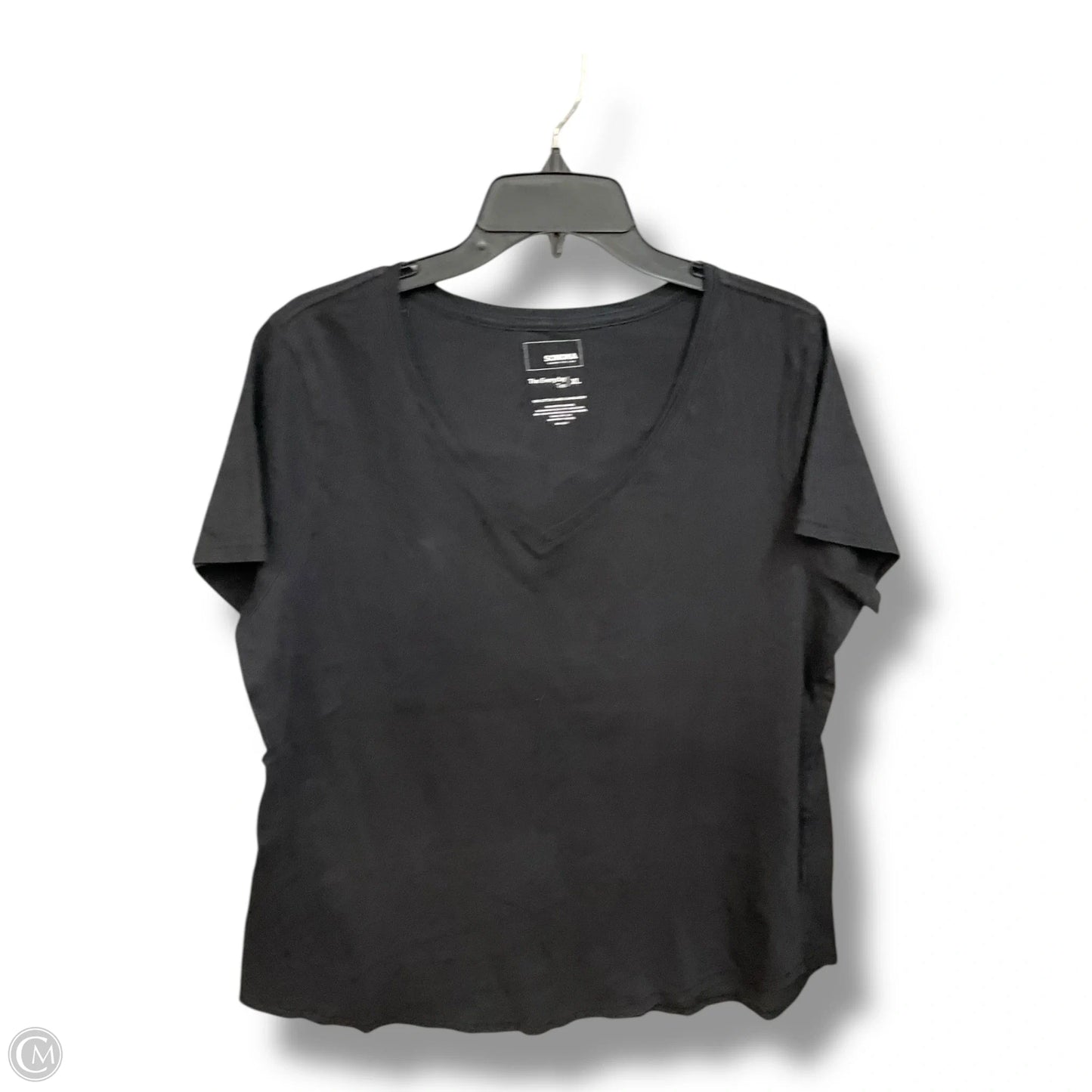 Top Short Sleeve Basic By Sonoma In Black, Size: Xl
