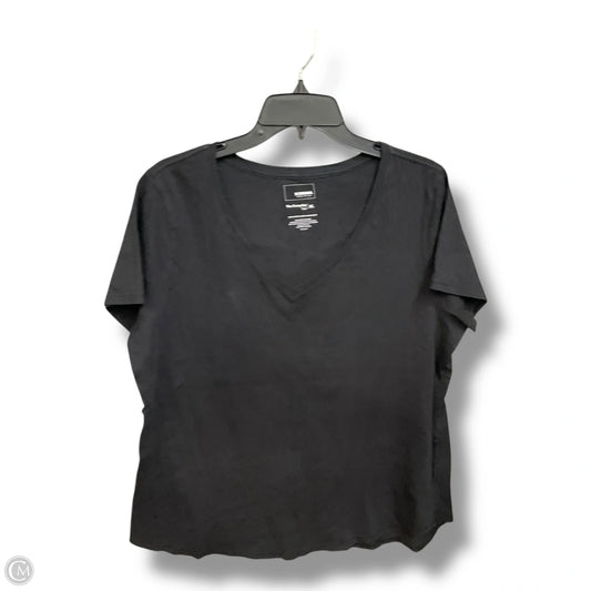 Top Short Sleeve Basic By Sonoma In Black, Size: Xl