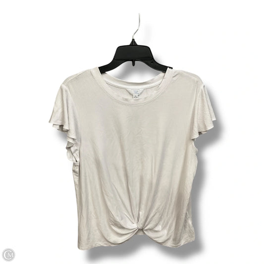 Top Short Sleeve Basic By Time And Tru In White, Size: Xl