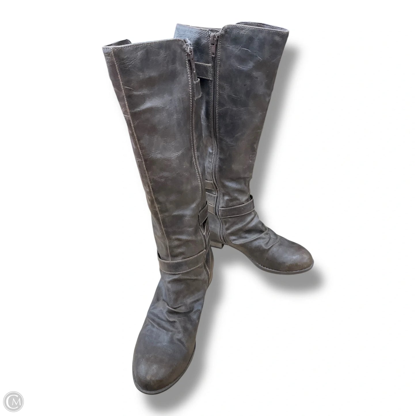 Boots Mid-calf Flats By Diba In Brown, Size: 7.5