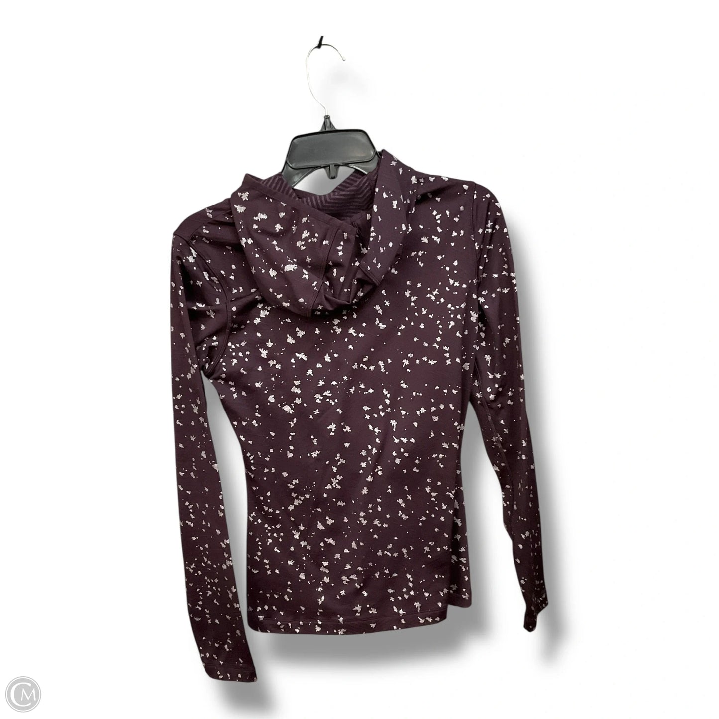 Athletic Top Long Sleeve Hoodie By Under Armour In Purple, Size: M